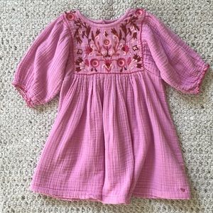 PINK CHICKEN embroidered boho dress